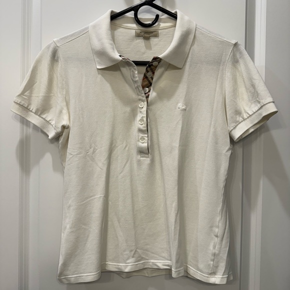 Burberry London white polo classic check print plaid - Picture 1 of 6